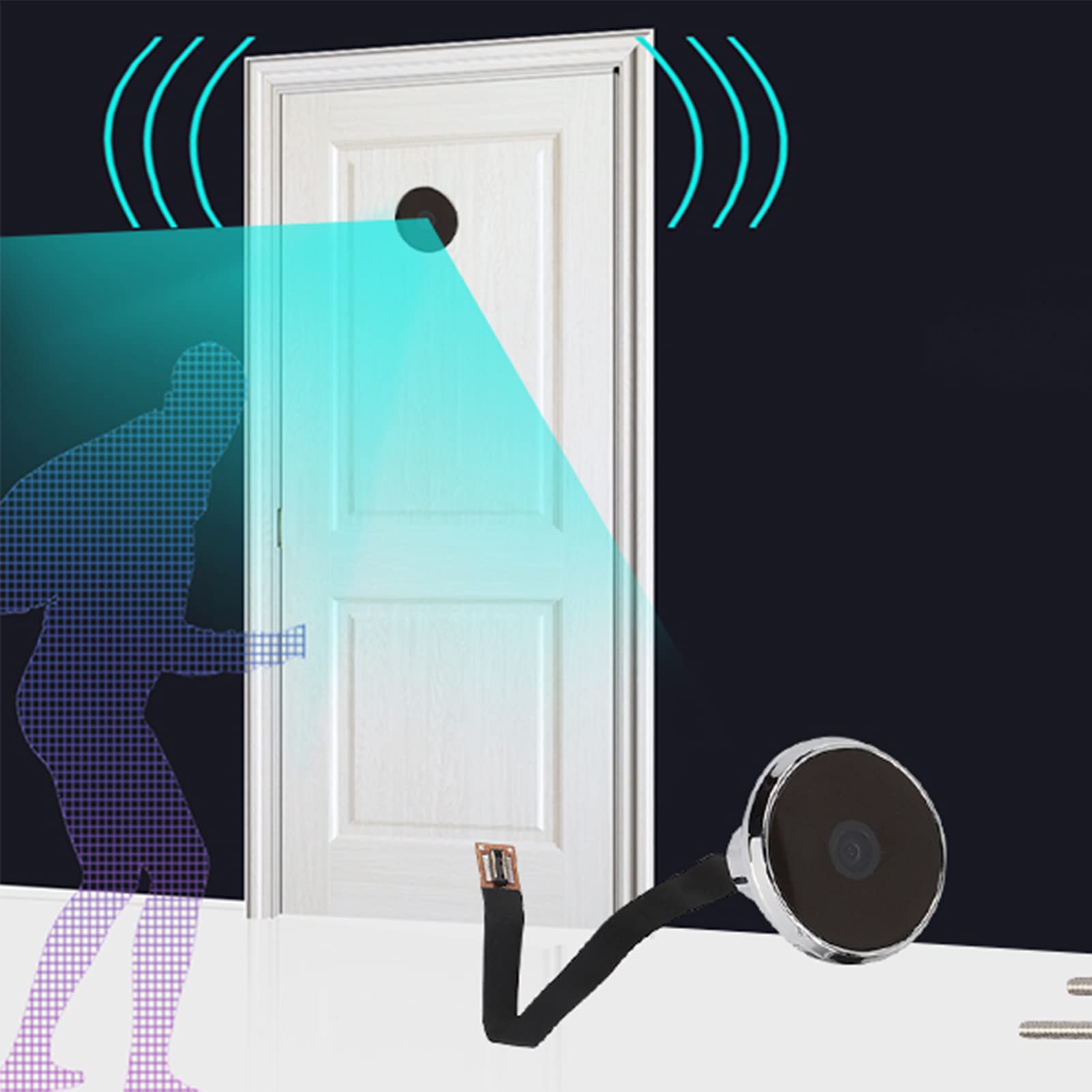 Spioncino Digitale LCD 3.5 Pollici - Visualizzatore Porta Con Obiettivo Grandangolare 120° - Foto 11