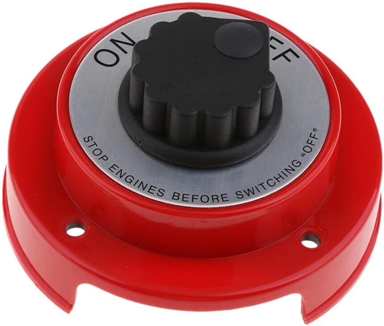 Battery selector Switch 2 Way Red Plastic Disconnect Switch 2 Positions Waterproof Master Isolator for Boat