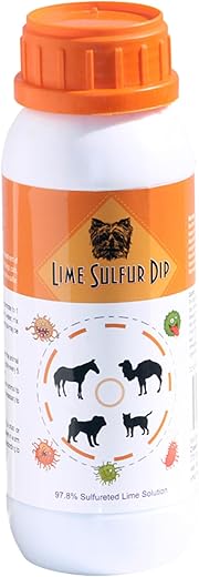 Classic’s Lime Sulfur Dip – Pet Care for Itchy and Dry Skin – Xtra Strength Formula – Safe Solution for Dog, Cat, Puppy, Kitten, Horse (16 fl oz)
