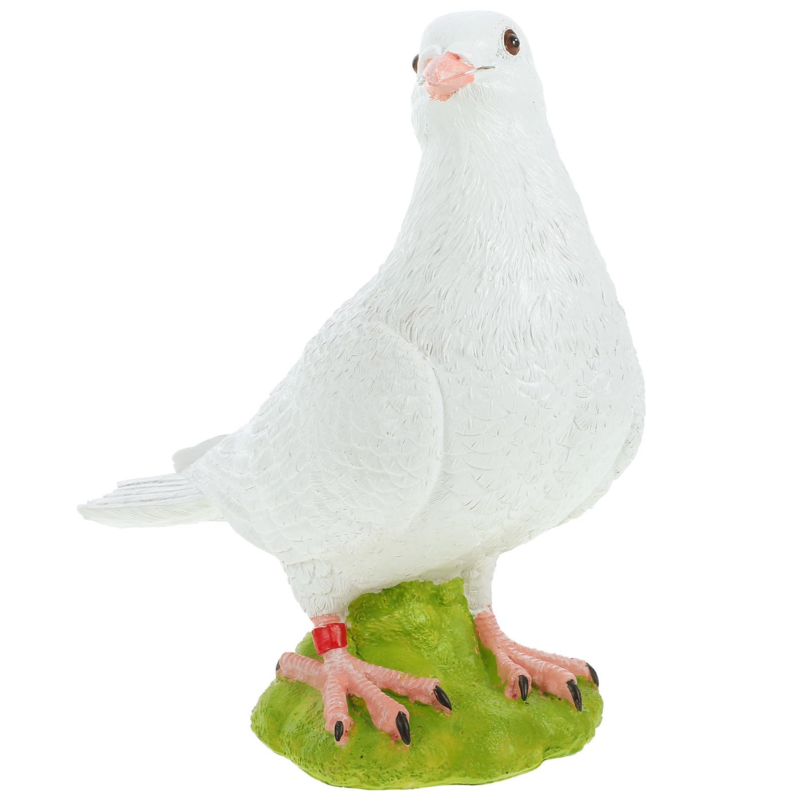 Figurine de pigeon blanc en résine décorative pour le jardin