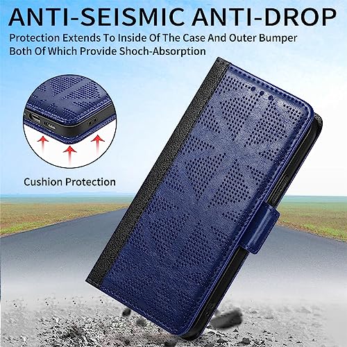 TIANYUE Case for Motorola Moto G84 5G Case, Leather wallet with rice print design - Image 4
