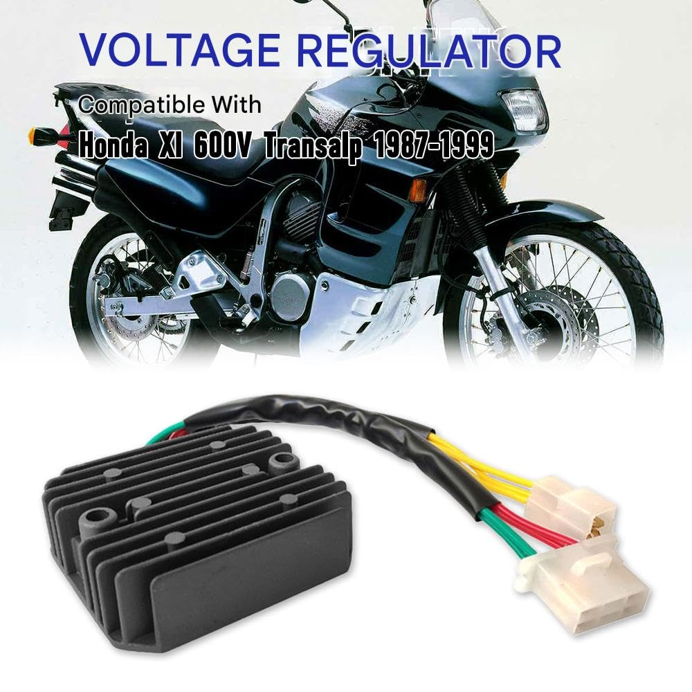 Riloer Raddrizzatore del regolatore di tensione, raddrizzatore del regolatore di tensione del motociclo, 31600-MS6-921, Compatibile con Honda Xl 600V Transalp 1987-1999