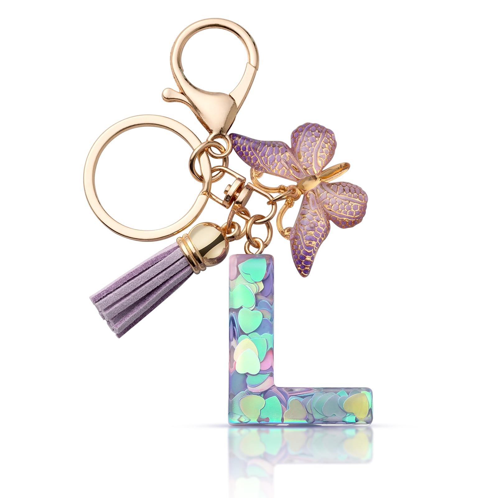 CHUQING Schlüsselanhänger Buchstabe Mädchen Schlüsselanhänger mit Anfangsbuchstaben Anhänger Schlüssel Letter Keychain für Frauen Damen