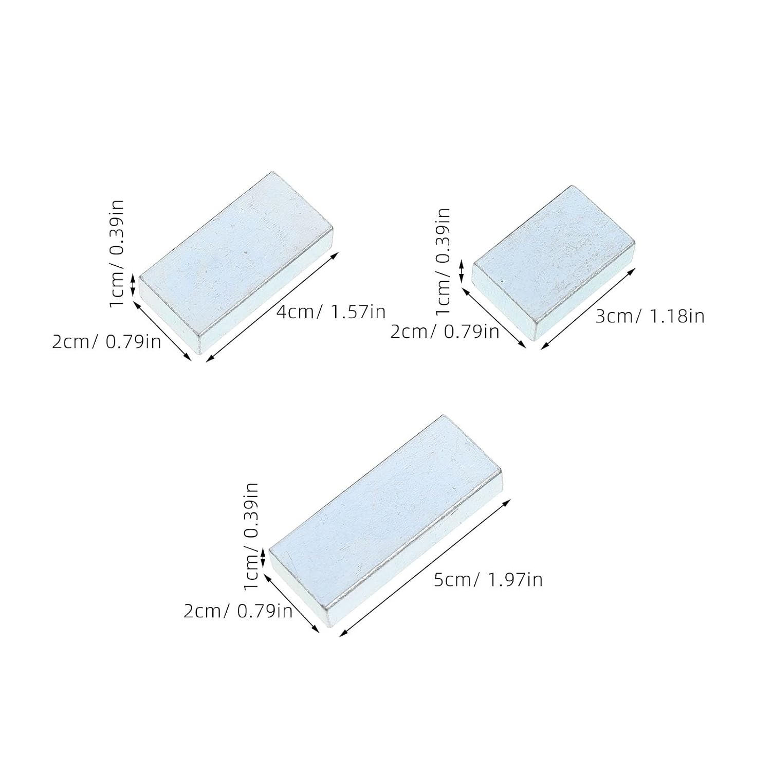 Mobestech Density Experiment Kit with Aluminum and Iron Blocks for Accurate Material Density Measurement in Middle School Physics Labs 1.96X0.78X0.39 Inches