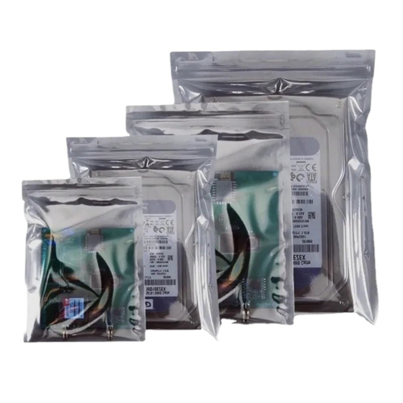 Irgvjifr One Color Flat Lock Bags 100Pcs Anti Static Shielding Ziplock Bag Resealable Anti-Static Instrument Chip Electronic Accessories Pouches(140X230mm)