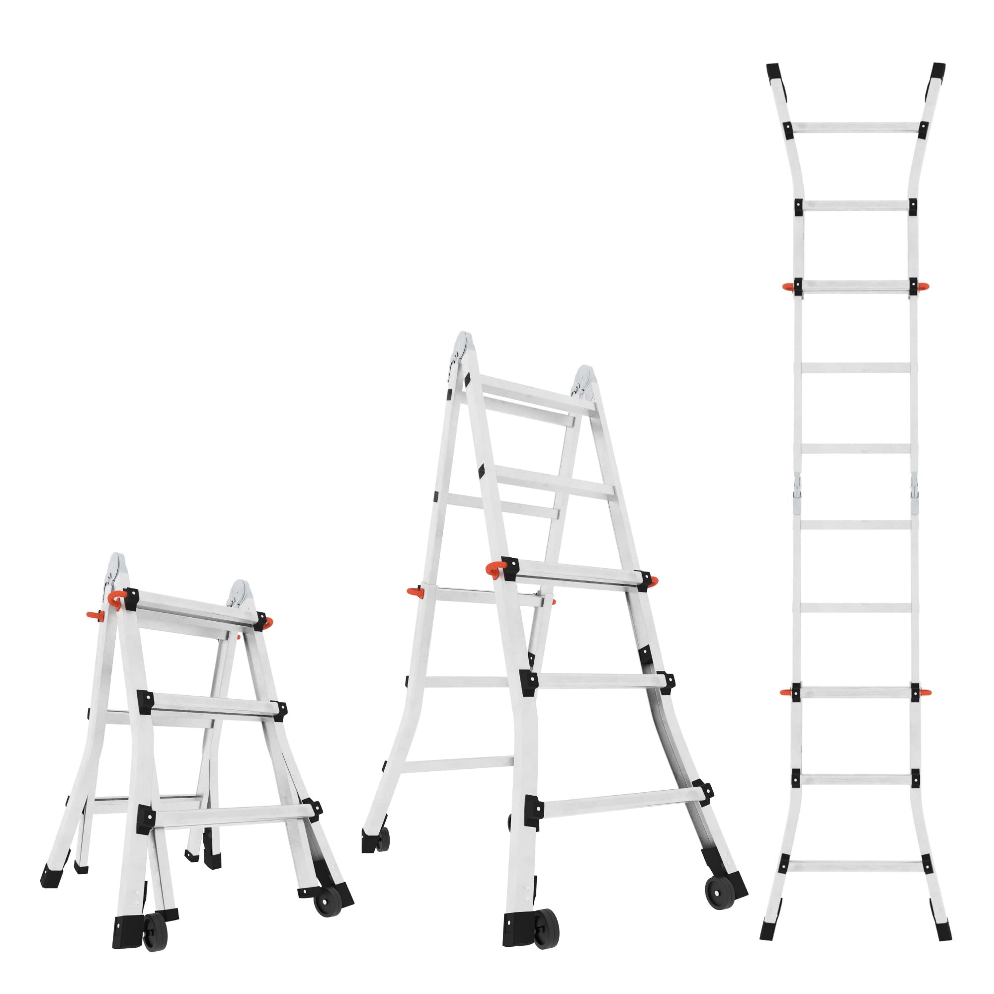 EQUAL 10Ft. Aluminium Ladder for Home, 10 Step Ladder for Household Work & Cleaning with Wheels & Large Step (3m/Silver Color) (B089WDQBXW) Amazon Price History, Amazon Price Tracker