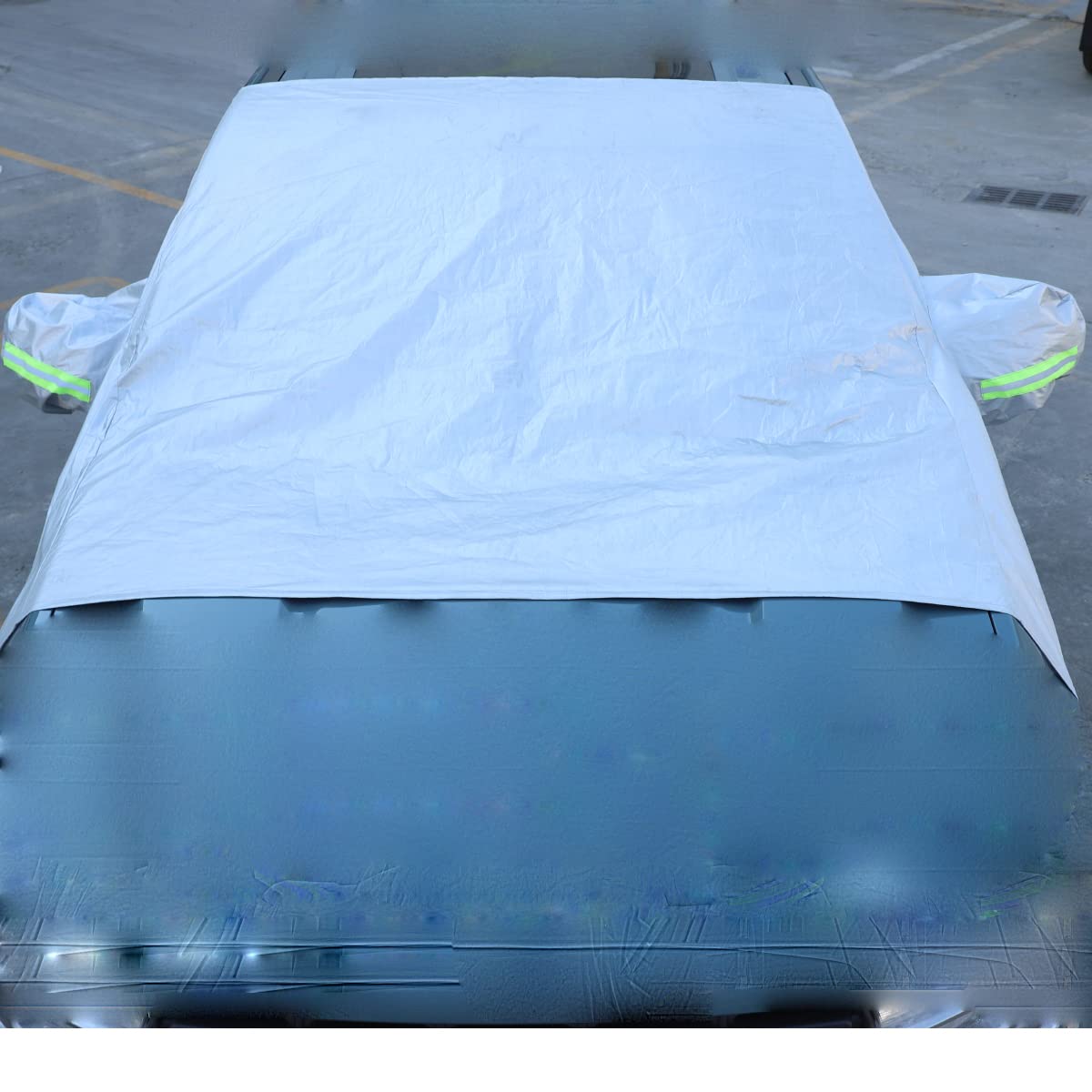 CHEAYAR Windshield Cover for Ice and Snow, Ice, UV & Frost Wiper Mirror Protector Windproof Sunshade Cover Compatible with Toyota Tundra 2015-2021?with Rear View Mirror?