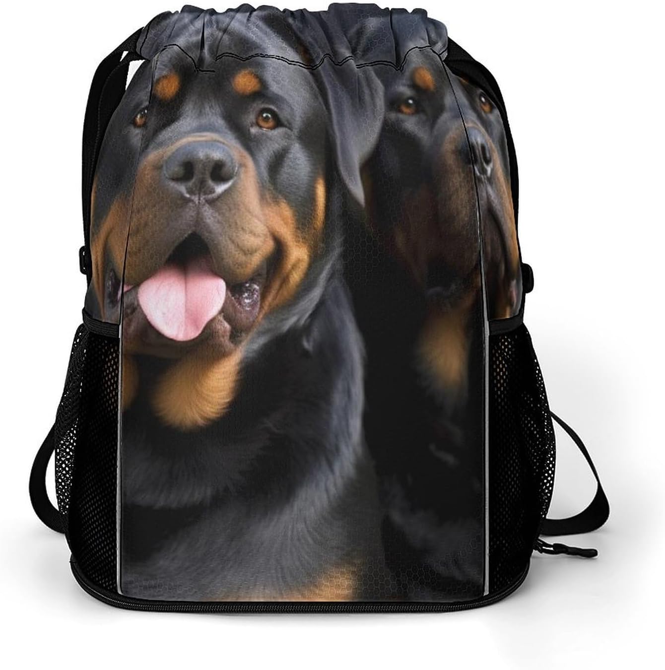 Sports Drawstring Backpack Rottweiler Wallpaper Lightweight Backpack Dry And Wet Separation Large Capacity