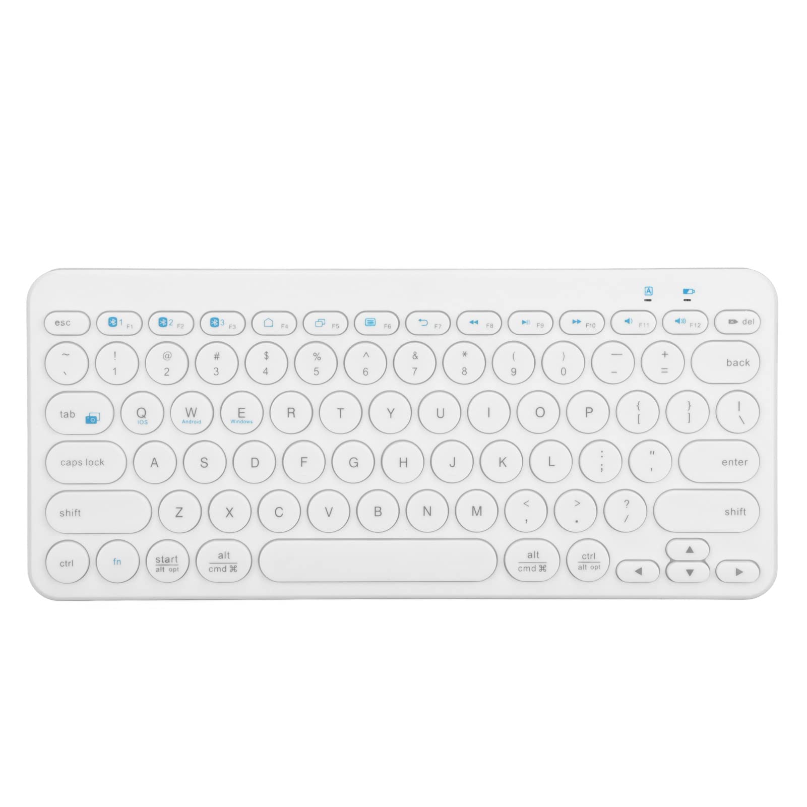 Clavier sans Fil, Clavier de Bureau Silencieux pour la Maison (Rose) (Blanc)