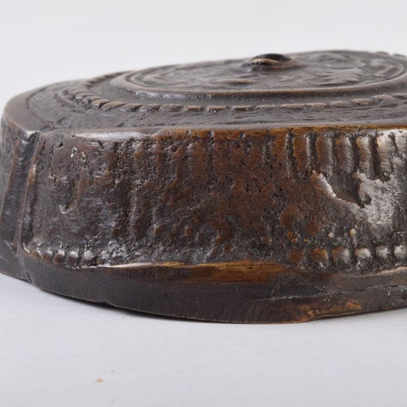 中国　古銅宣徳銅　唐草彫　水滴　時代箱　C　8473 中国 古銅宣徳銅 唐草彫 水滴 時代箱 C 8473 中国 古銅宣徳