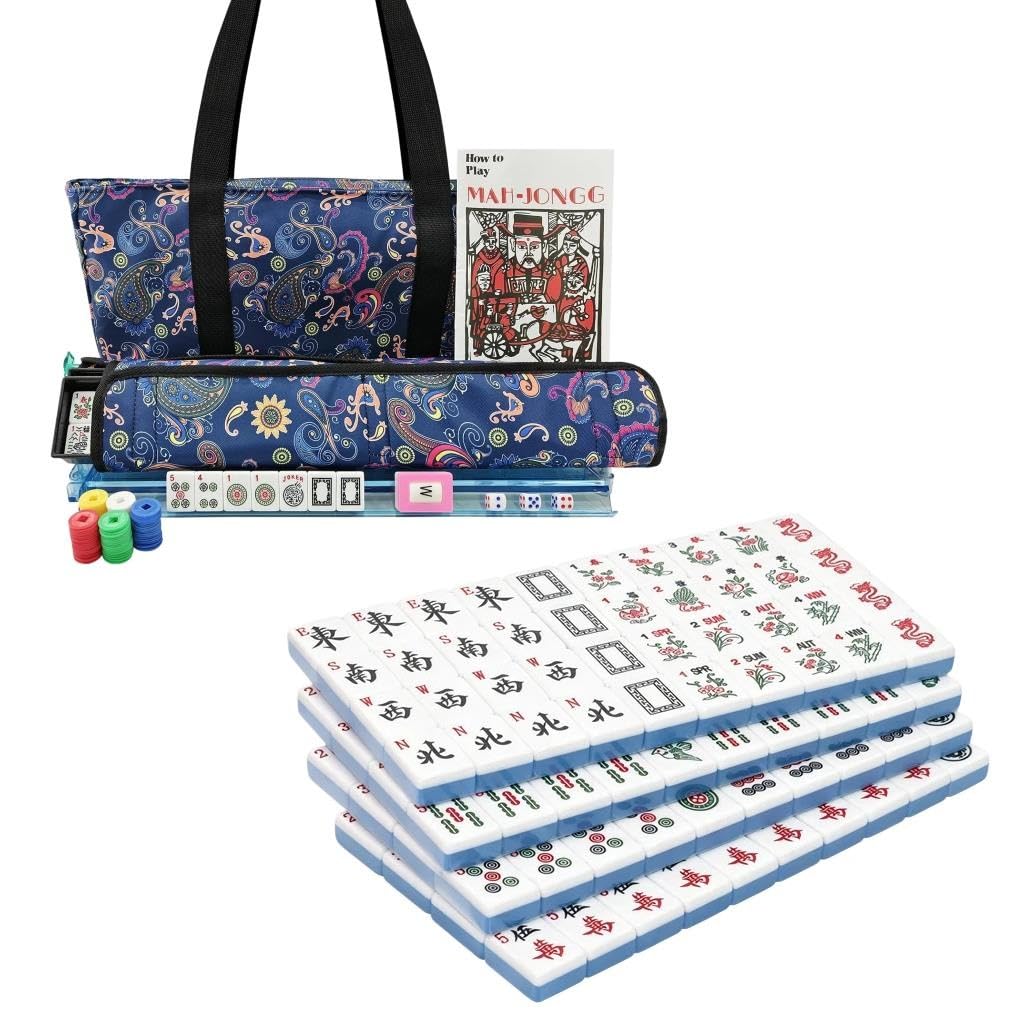 Juego Mahjong Americano Premium, 166 fichas y Accesorios acrílicos