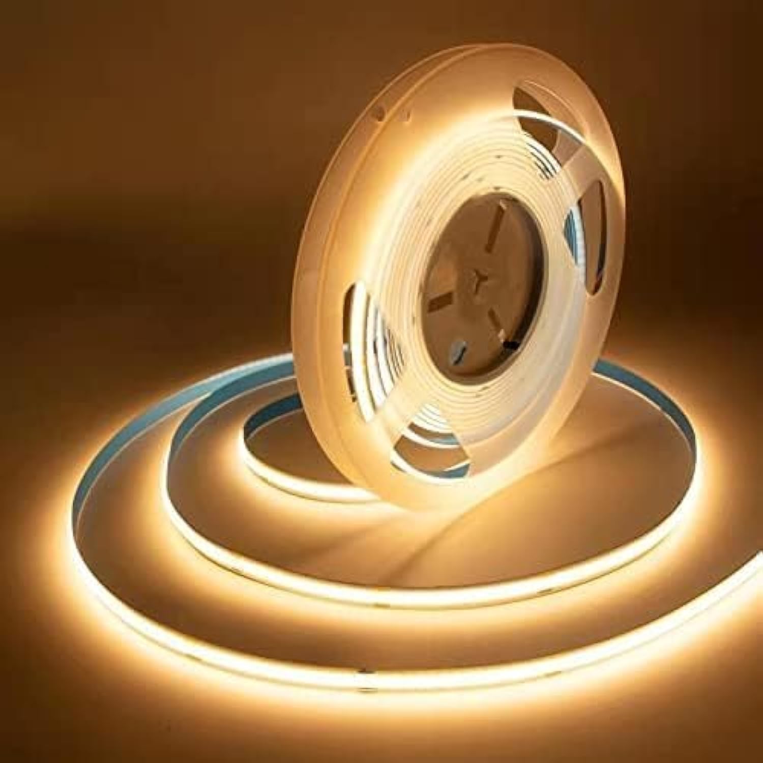 12V FCOB COB Flexible LED Strip Light 3000K Warm White 5 meter, High ...