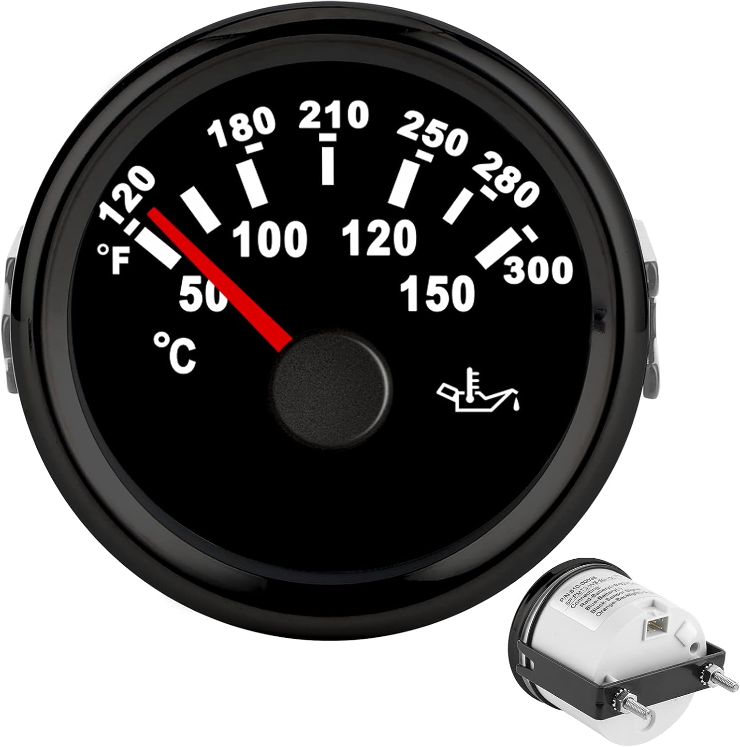 50‑150℃ Oil Temperature Gauge LCD Display Backlight Meter for Car Boat Yacht RVs(3)