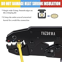 Vista 3 de YNZDRWA Herramienta de engarzado para conectores termorretráctiles, herramienta de engarzado de cables mejorada, engarzadora de terminales de cable