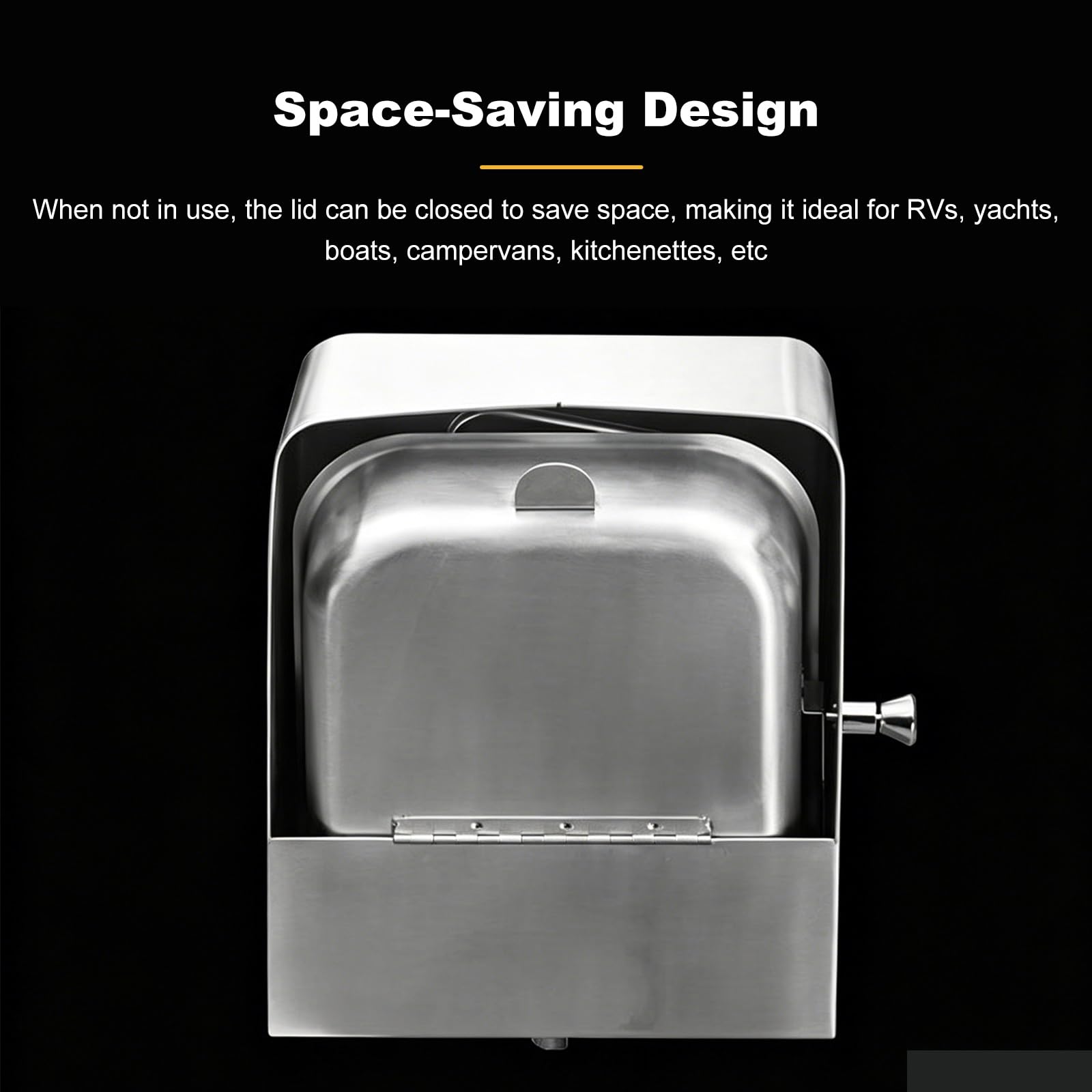 Fregadero Plegable para Barcos y Autocaravanas con Grifo, Lavabo de Acero Inoxidable para Autocaravanas, Yates, Bares y Food Trucks