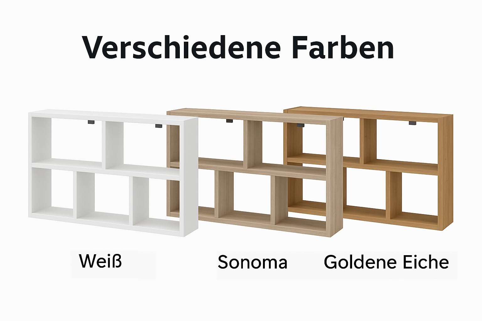 Wandregal Weiß Holz - Bücherregal Wand - Regale für Wände - Wohnzimmer Regal
