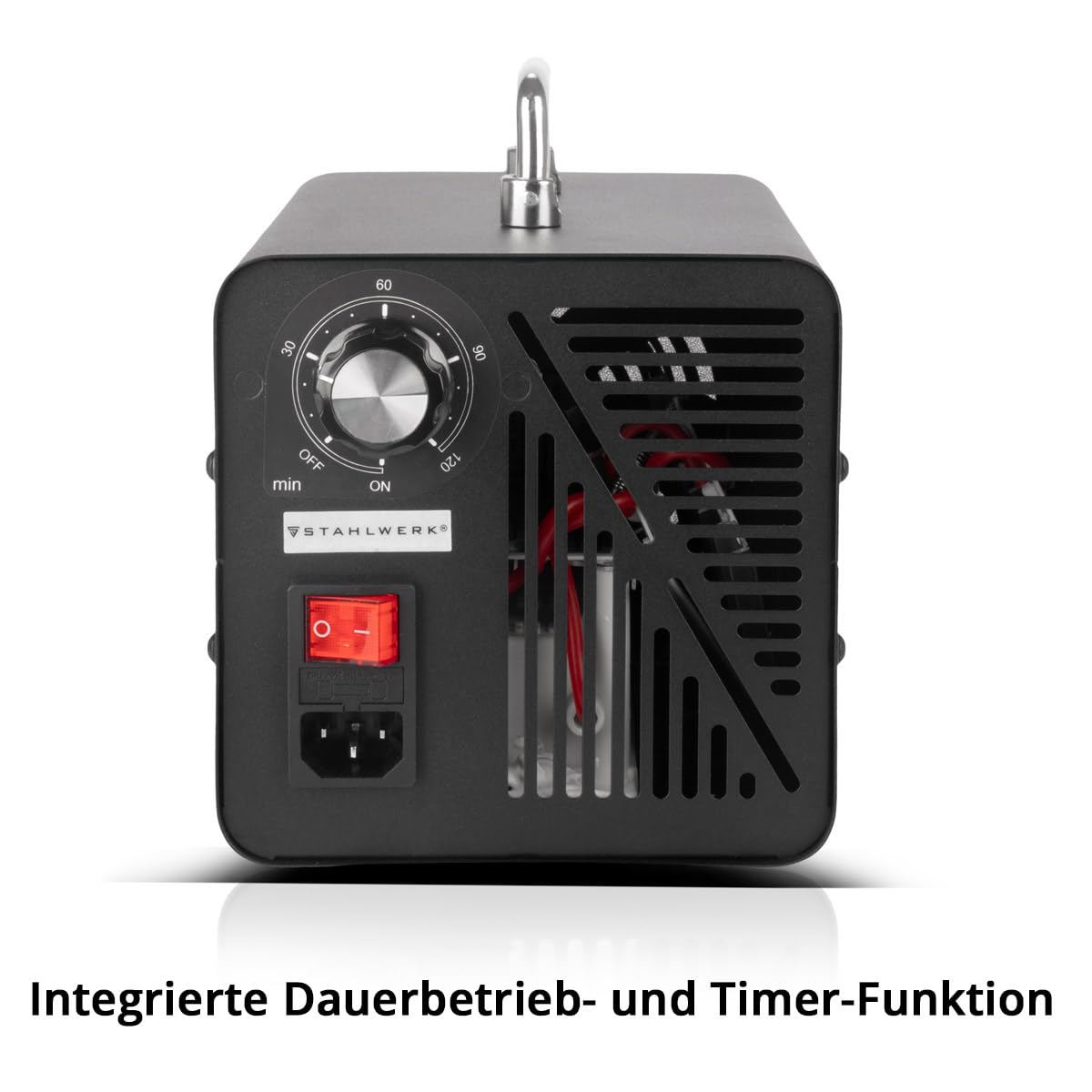 STAHLWERK Ozongenerator OG-40 ST mit 40 g/h, bis 200 qm, Dauerbetrieb- und Timer-Funktion, Ozonisator, Ozongerät, Ozon-Luftreiniger zur Neutralisation von Gerüchen in Auto, Haushalt und Bausanierung