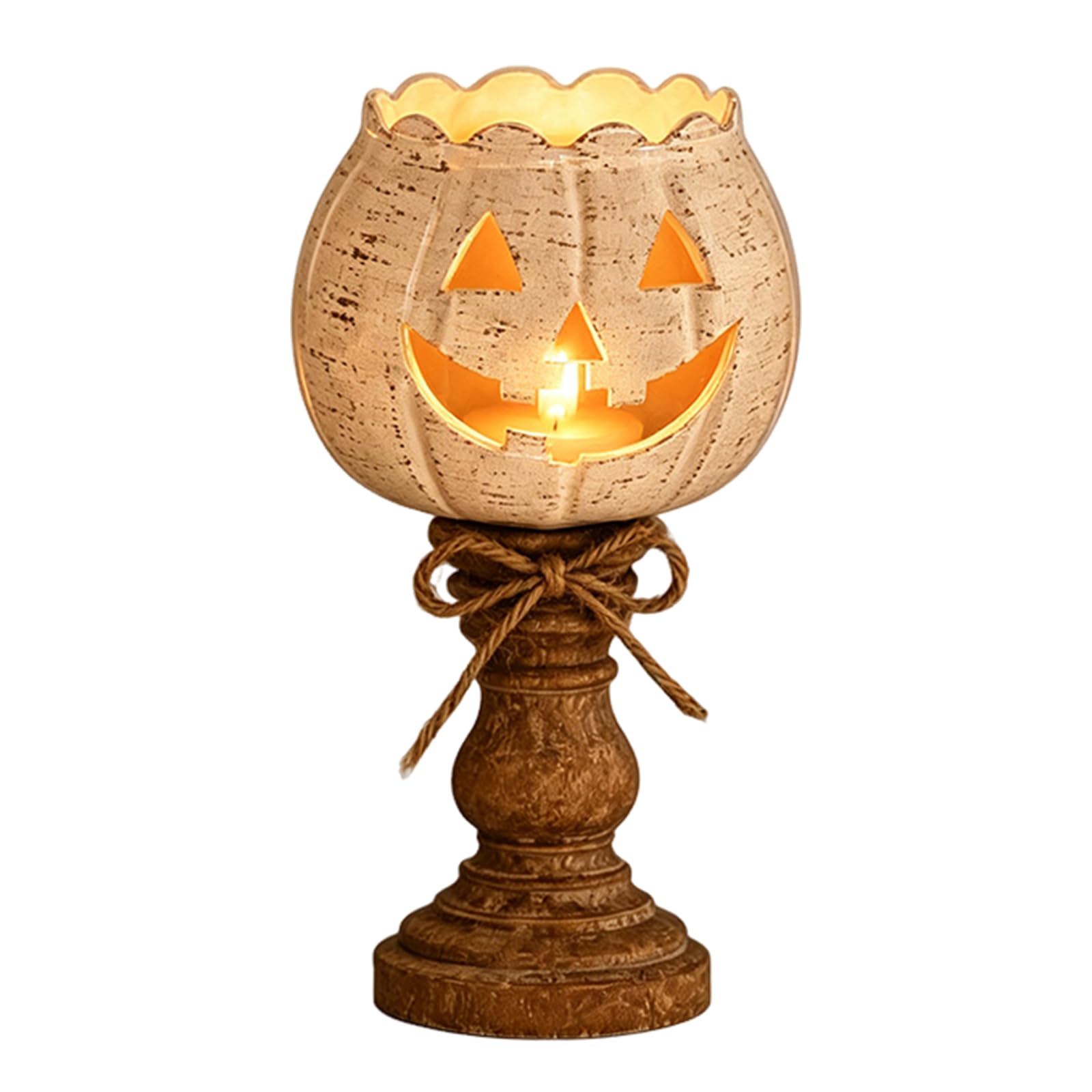 Farmhouse Halloween Pumpkin Tea Candlestick,Pumpkin Tea Candlestick Set