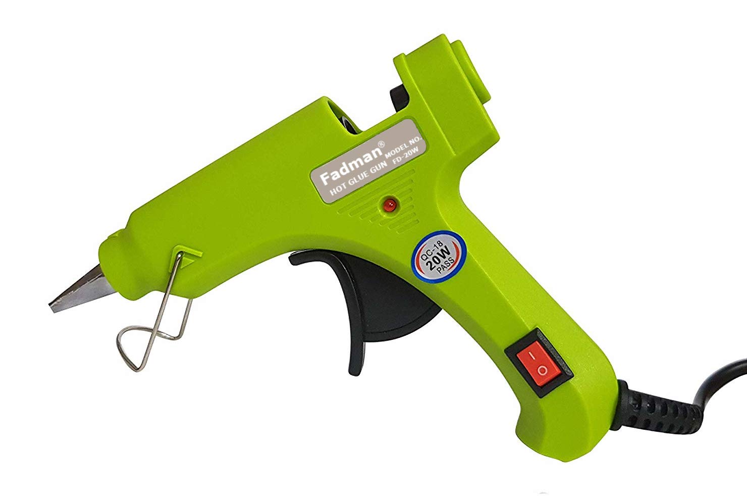 Fadman Electric 20W Green Mini Hot Melt Glue Gun Hot Melt Glue Stick Standard Temperature Corded Glue Gun (7 mm)