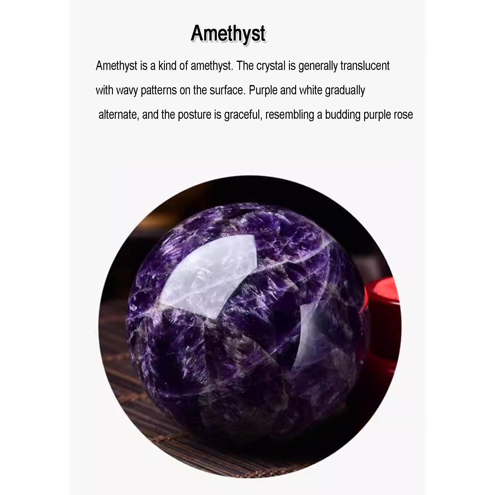 Amazon.co.jp: 天然アメジストボール 木製スタンド付き クリスタル瞑想