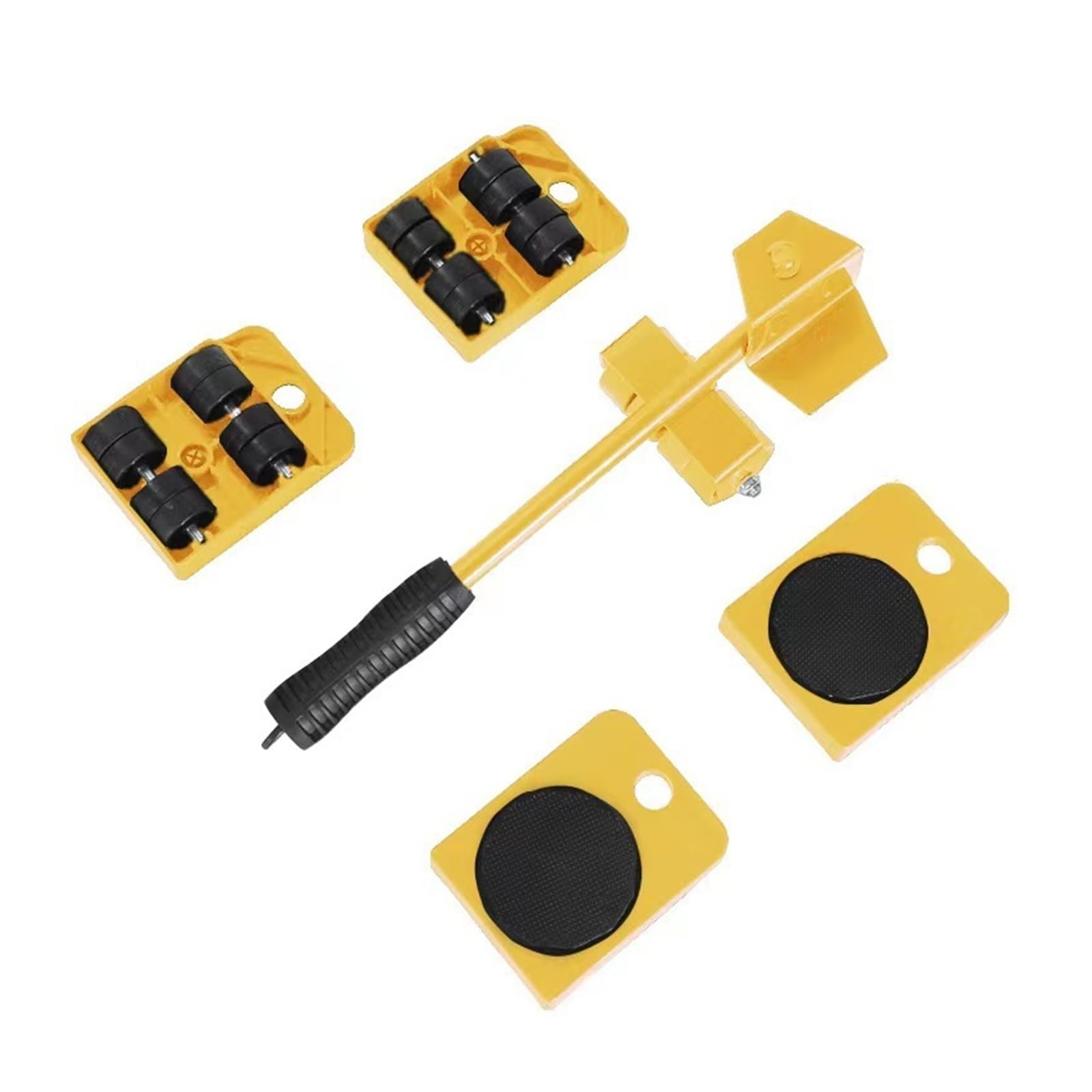 5 pezzi/set set di strumenti for spostare mobili set di rulli for spostare oggetti pesanti con sollevatore for spostare mobili con strumento di spostamento delle ruote(5Pcs-YE-Set)