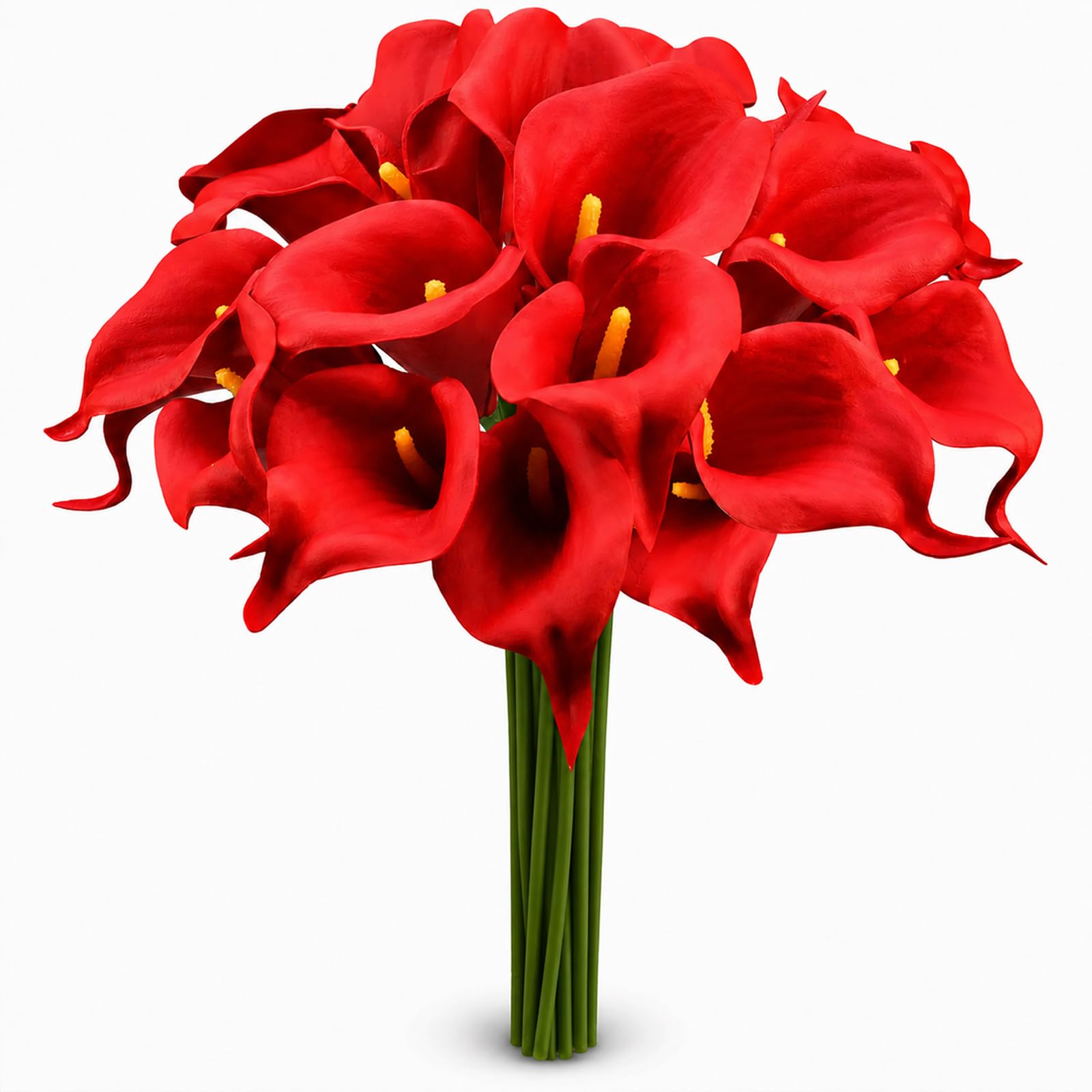 15 Pieces Red Calla Lily Artificial Flowers Red Faux Calla Lily Flowers