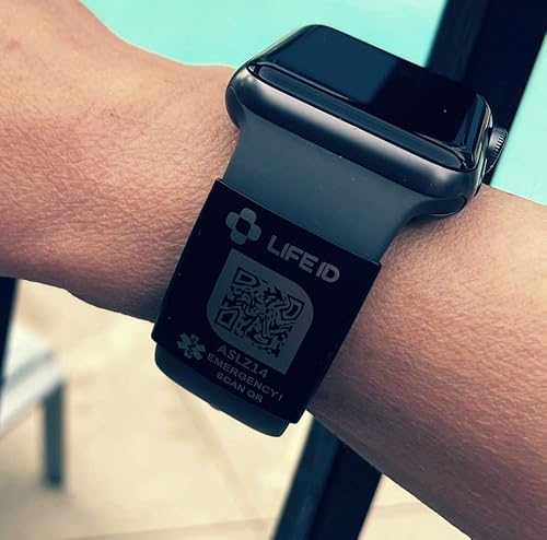 Life Id Sleeve Medical Id I Fits Apple Watch Bands & Fitbit Bands I Free Profile Dashboard I No Subscriptions Fees I Edit Information Anytime I 22Mm Wide #TOP7