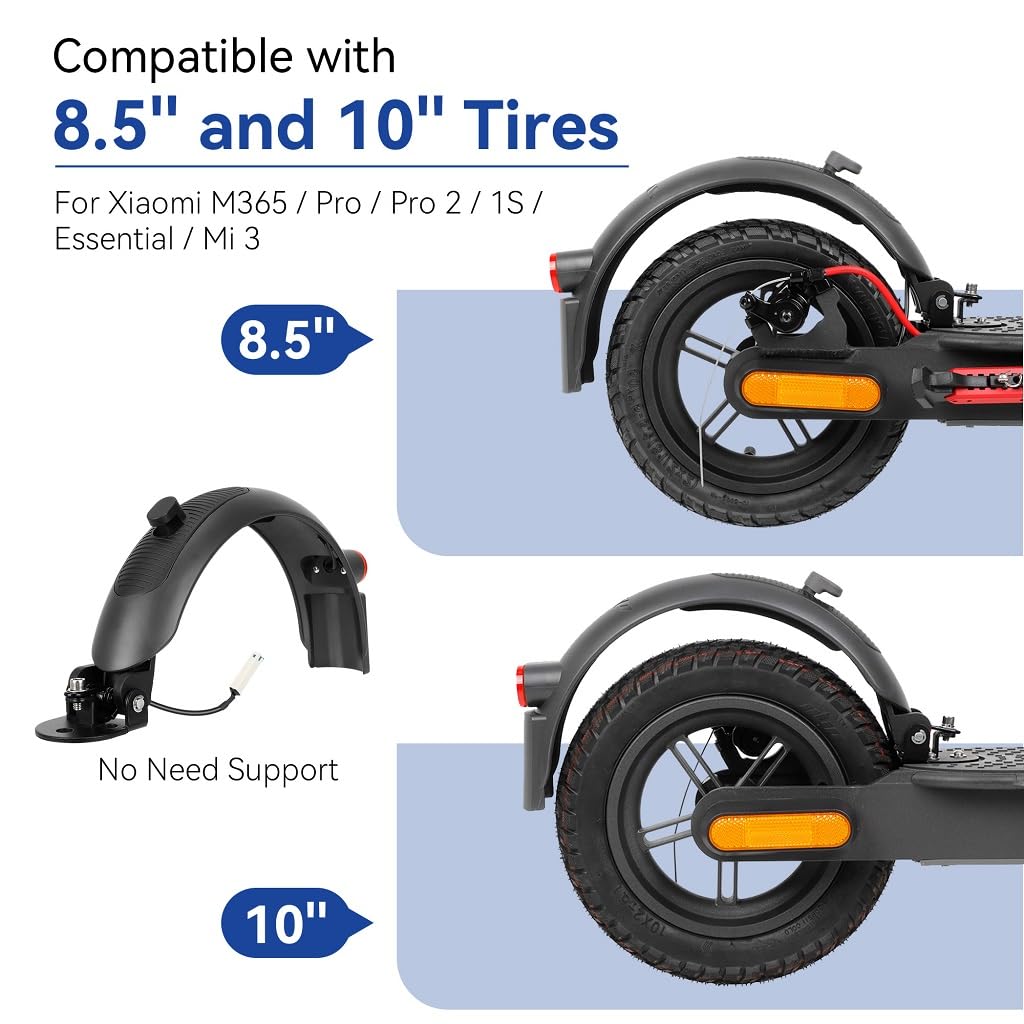 Garde-Boue Arrière Métal Satgoo Pour Xiaomi M365 Pro 1S - Résistant Et Durable, Adieu Aux Cassures !