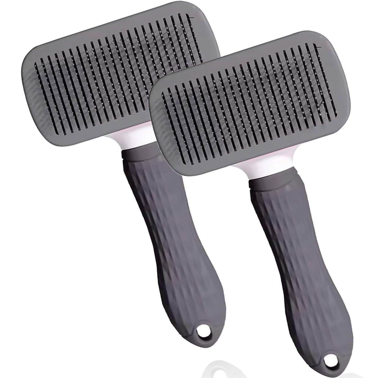 JD's Products Dog Brush for Shedding, Cat Deshedding Brush, Dog Hair Brush, Cat Hair Brush, Cat Brush for Long Haired Cats, Dog Brush for Long Haired Dogs, (pack of 2) (Gray)