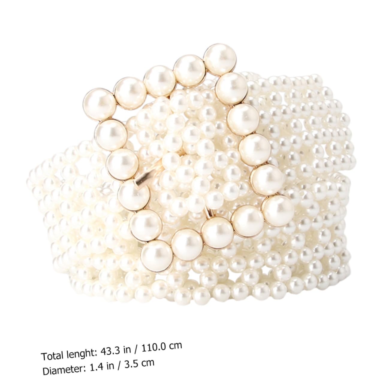 2piezas Cinturón De Mujer Elástico Perlas Imitación Cadena De Cintura Elegante Para Vestidos Accesorio De Moda Para Ocasiones Especiales