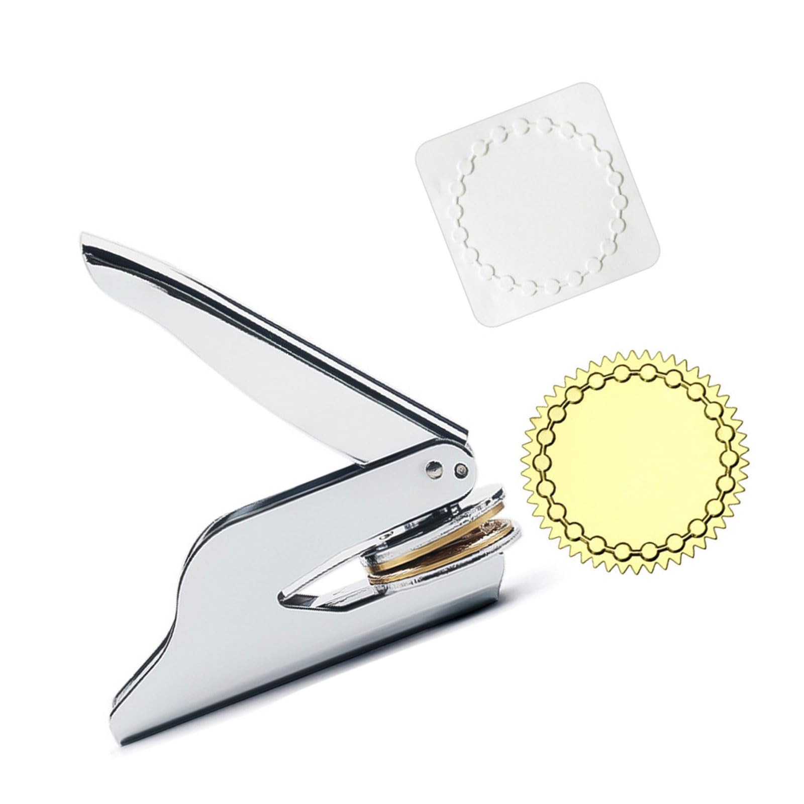 Tsophreniq Embossing Seal Stamp Stainless Steel Embosser for Books Invitations Envelope Labels Award Embellishments Educational Craft Stamp