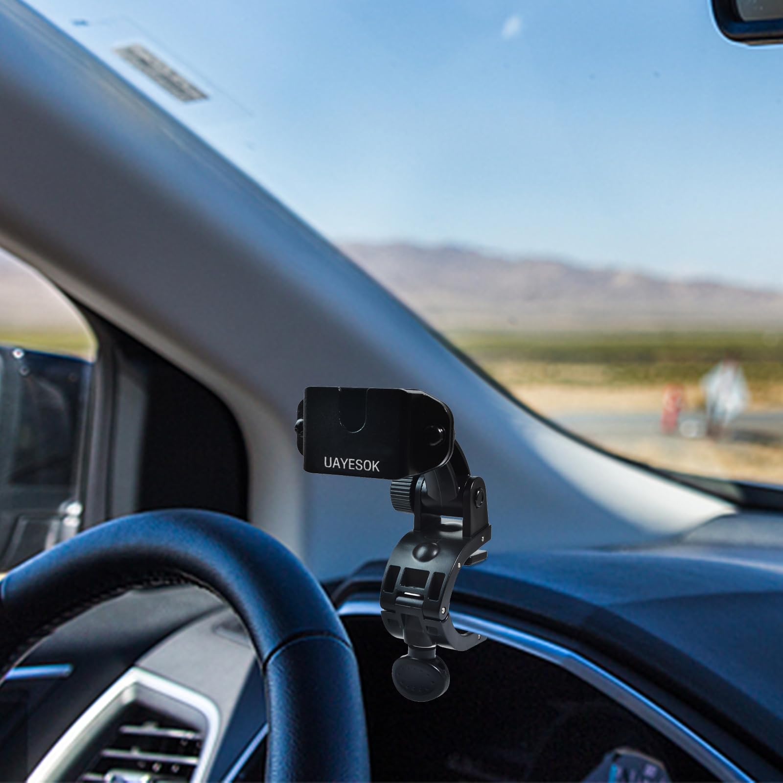 UAYESOK Supports de Talkie-walkie pour Voiture Tableau de Bord, Radio & Haut-Parleur & Micro pour Radio Mobile, avec à Clipser Porte, pour Baofeng, Kenwood, Motorola, Quansheng Radio Bidirectionnelle