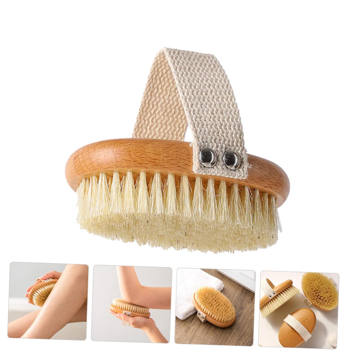 minkissy 3 Piezas Cepillo De Cerdas Para Masaje Cepillo De Masaje De Baño Cepillo Para Fregar La Espalda Cepillo Exfoliante En Seco Cuerpo Cepillo De Limpieza Madera Piel Suave