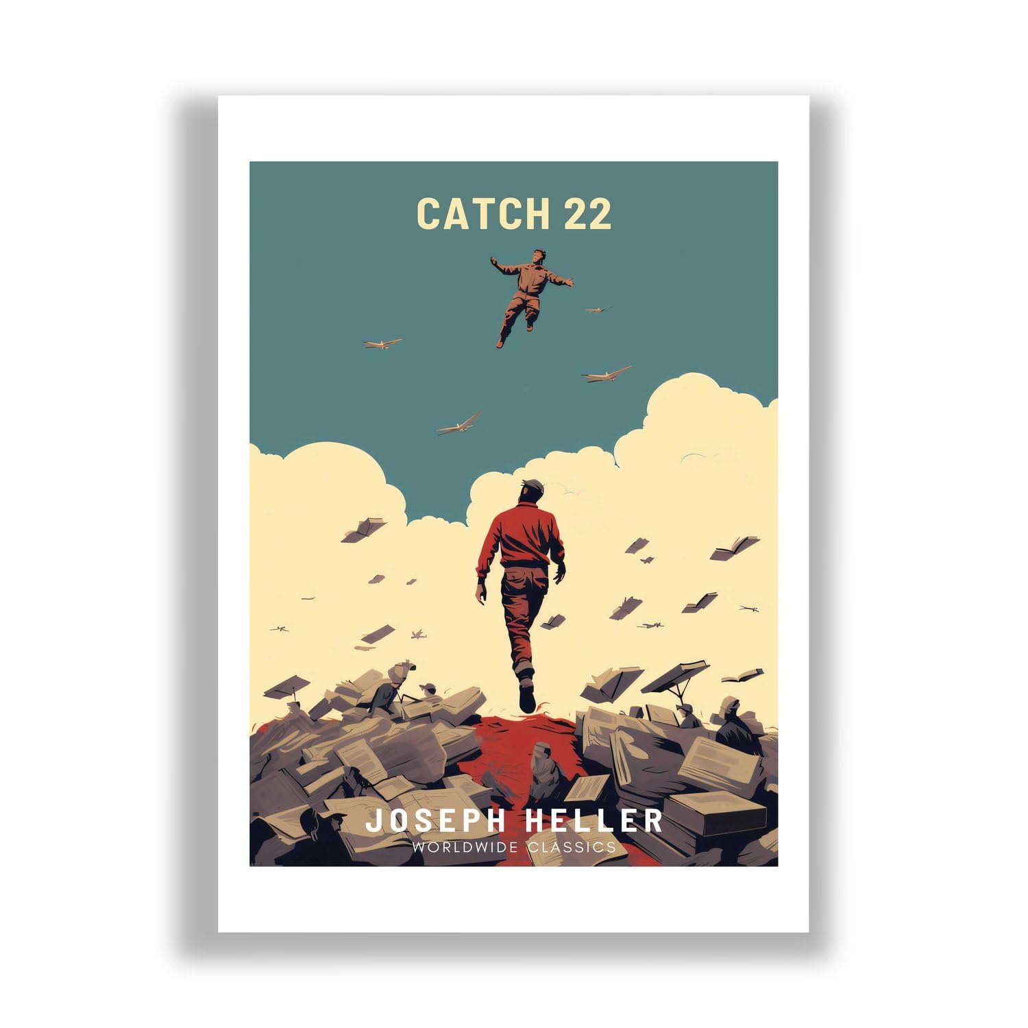Impression d'art mate Catch 22 moyen format collection livres