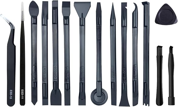 15 Pcs Antistatic Spudger Plastic Opening Pry Tool Set,Suitable for any touch screen or caseCleaning Scraper Prying and Opening Tool for Laptop Tablet iPhone ipad Cell Phone