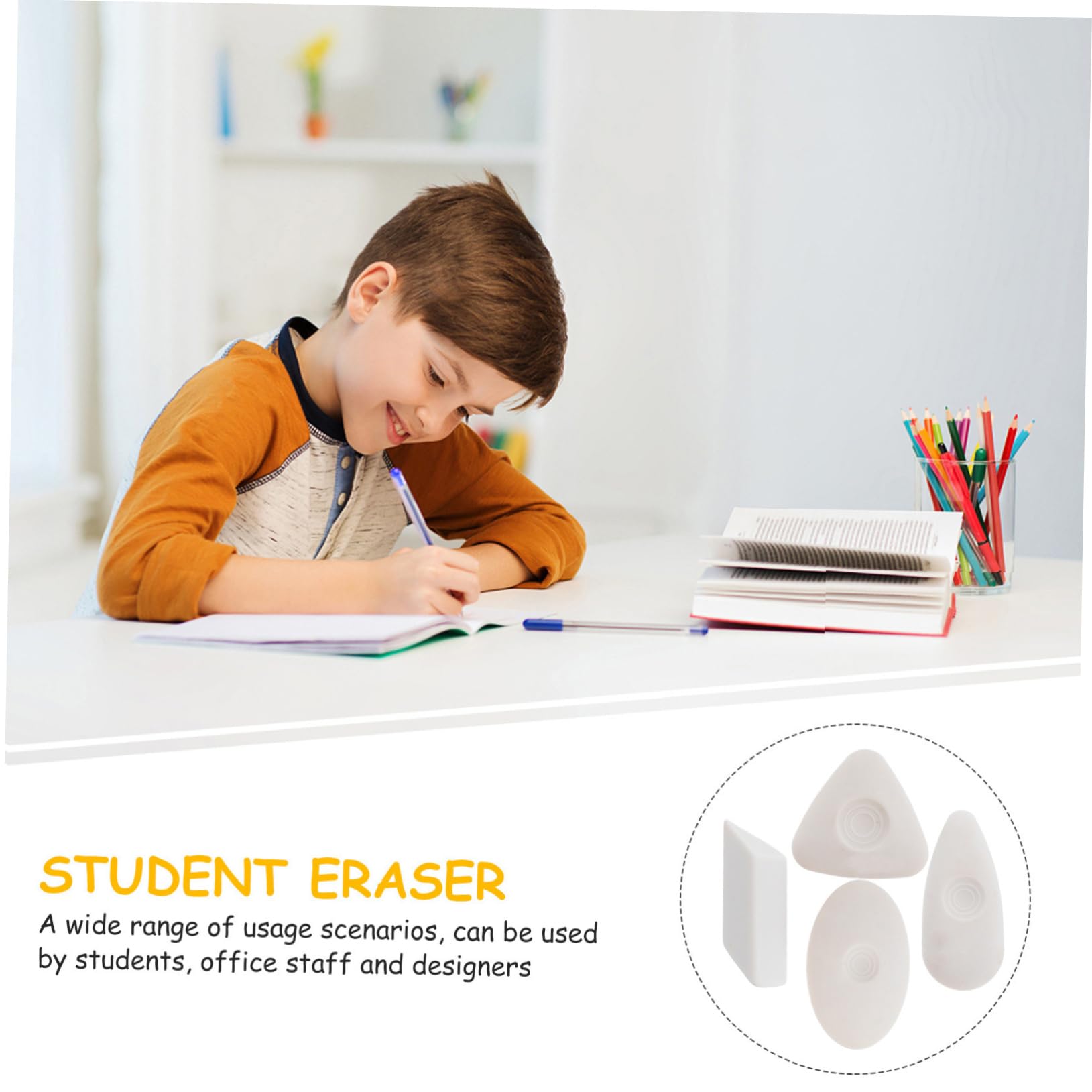 HOODANCOS 4Pcs Artist Sketching Erasers for Drawing Supplies for School and Home for Pencil and Art for Young Artists
