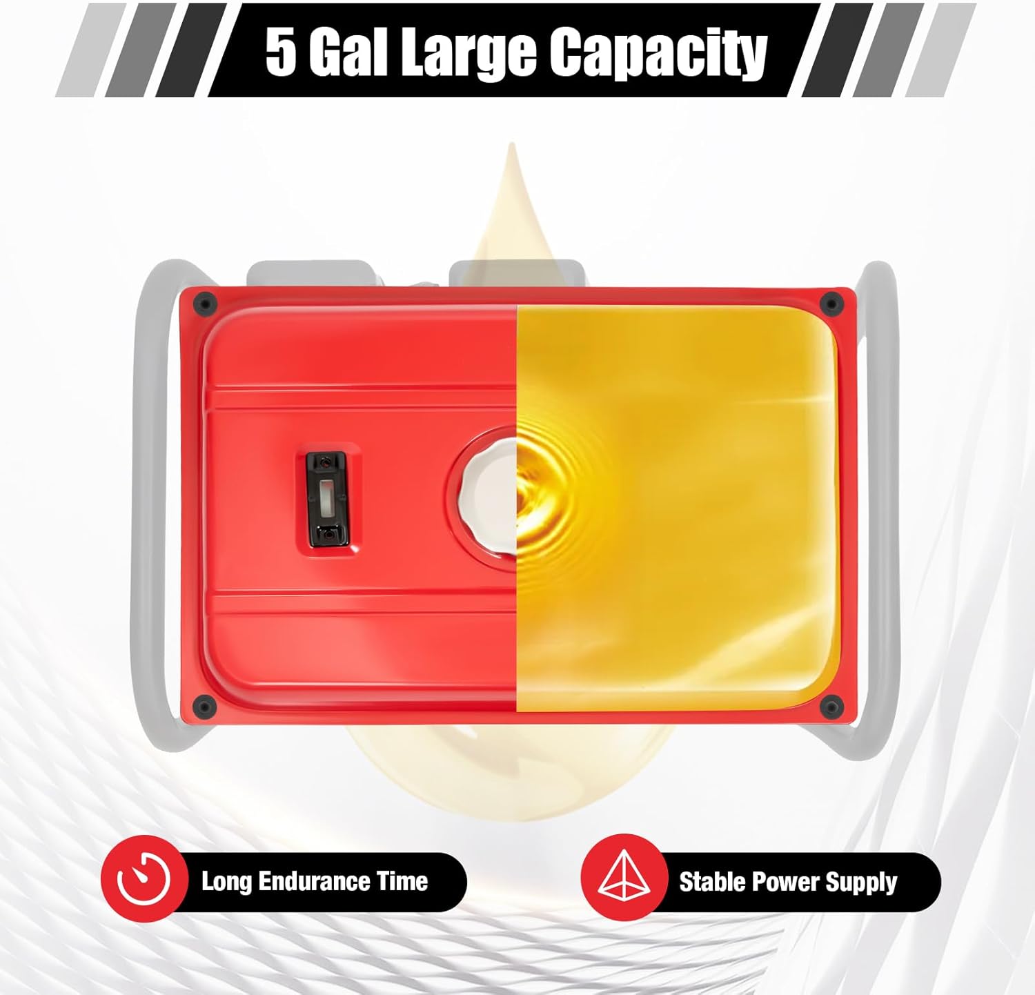 Generator Gas Fuel Tank, 5 Gallon, w/Cap Fuel Switch - For Honda Series Single-cylinder Generator