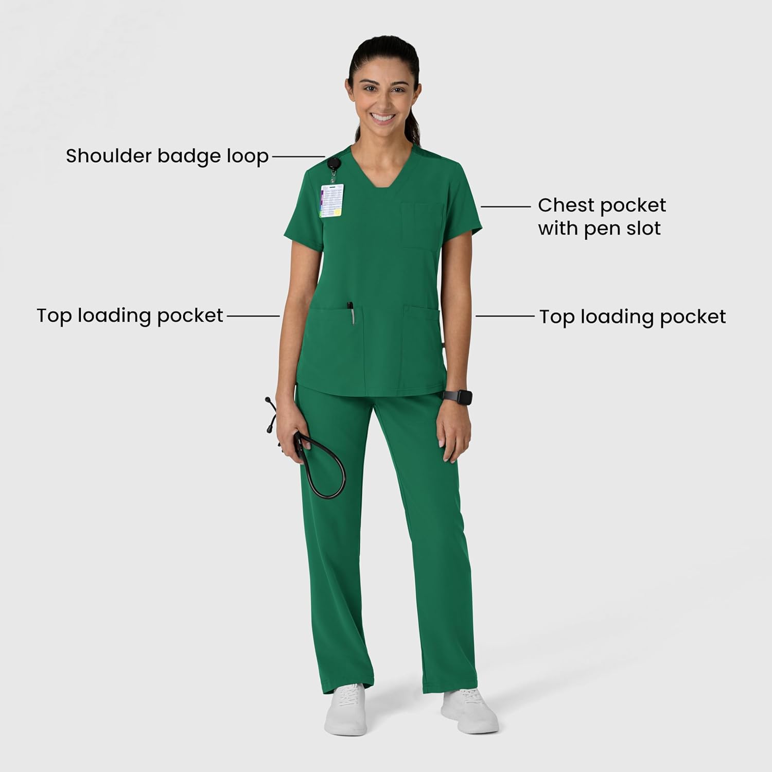 WonderWink Womens Scrub Top - Image 3