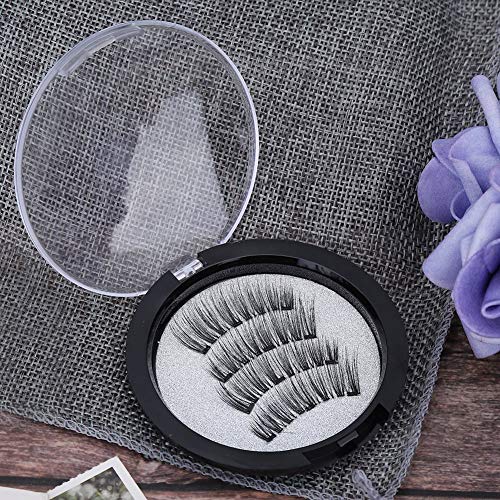 Reutilizável moda cílios postiços magnéticos livres de cola, luz olho cheio volume visual natural su
