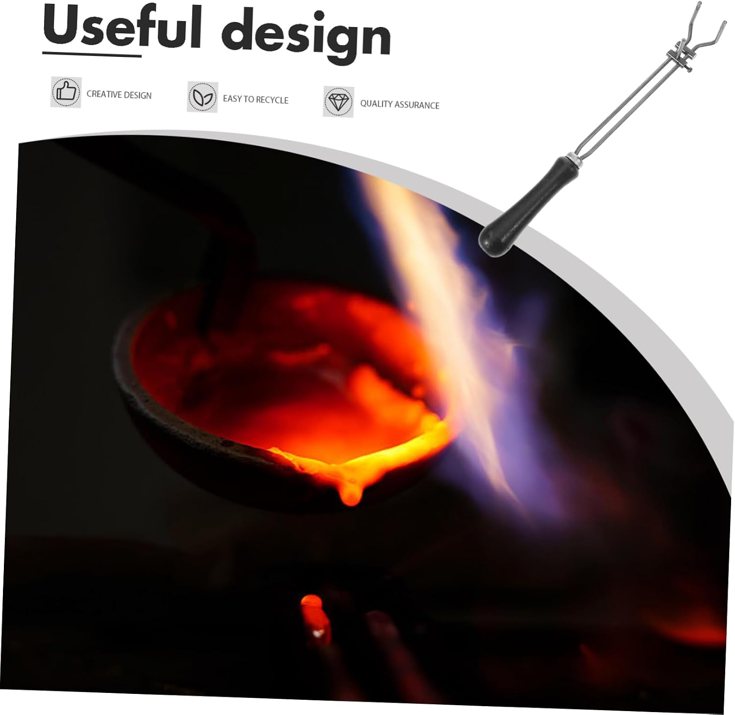 DOITOOL Crucible Tongs for Metal Refining Ergonomic Casting Tool for Jewelry Melting Selected Optimal for Safe Handling of Hot Materials