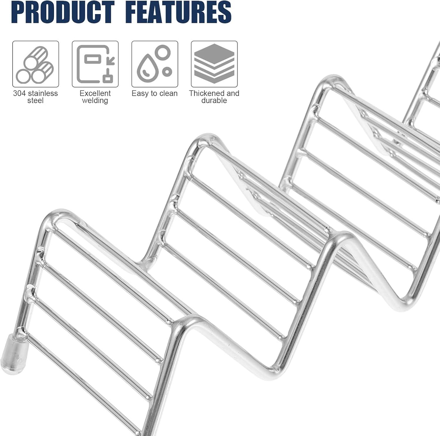 1pc Baking Home Tortilla Up Steel Pancake Holders for Holder Stainless Crepes Stackable Tray Supplies Shell Display Practical Party Or Mexican Kitchens Table Stand Food Stand (Color : Silver,