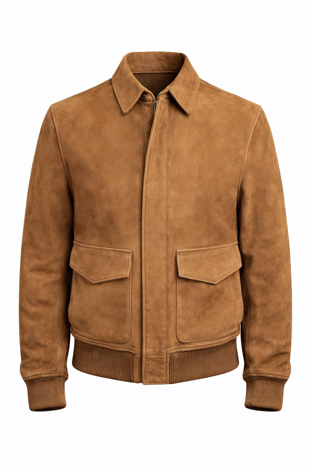 Men's Air Force A2 Leather Flight Suede Coat - Casual Suede Leather Bomber Jacket