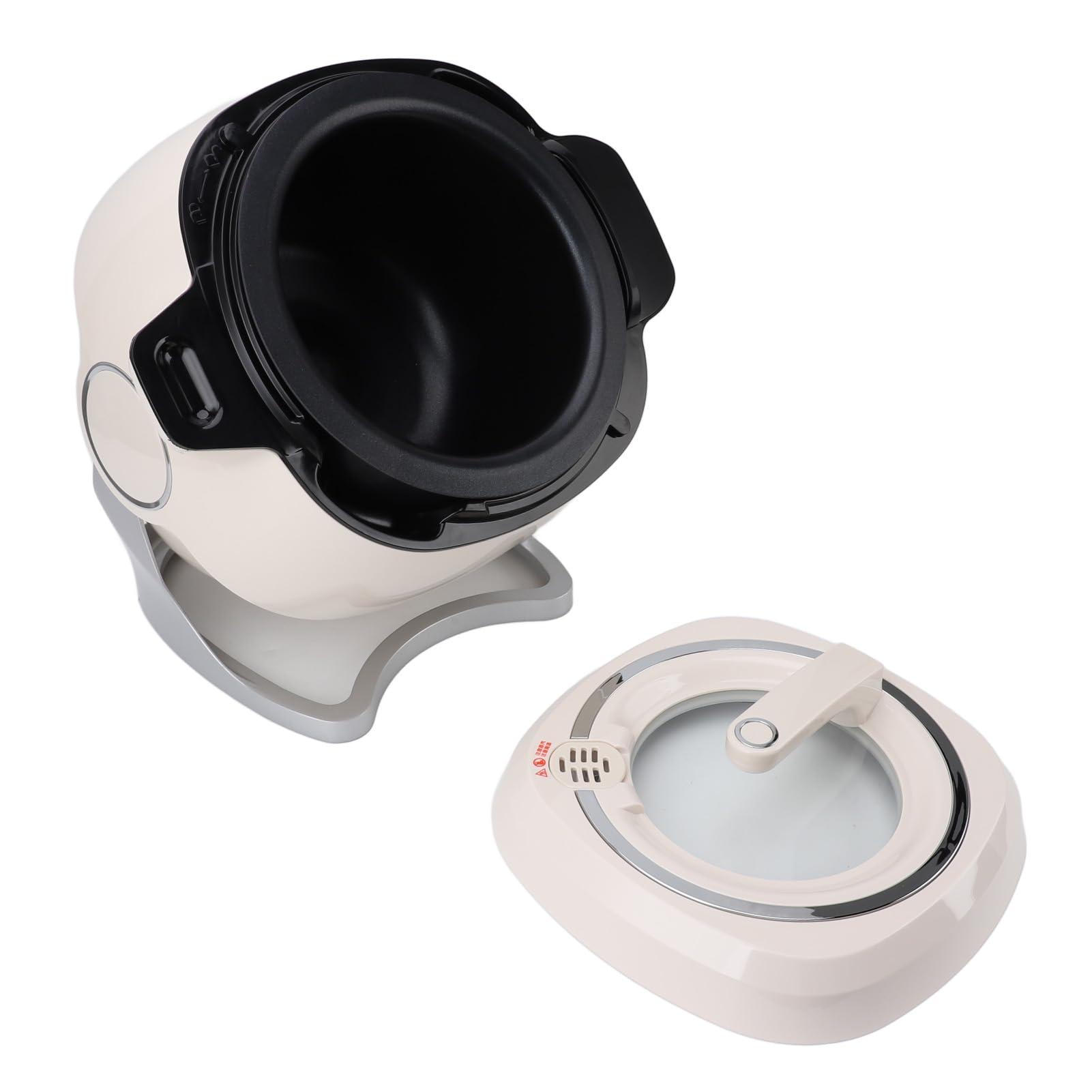 Automatic Cooking Machine, 6L Rotating Stir Fry Pot with IH Electromagnetic Heating Technology, 360 Degree Rotation for Frying (US Plug 110V)