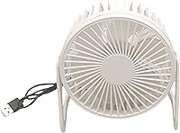 Vista 3 de Dependable Industries inc. Essentials USB Desk Fan – 6-Inch Personal Mini Portable Desktop Fan, Quiet Motor, Adjustable Angle, USB-Powered for Home