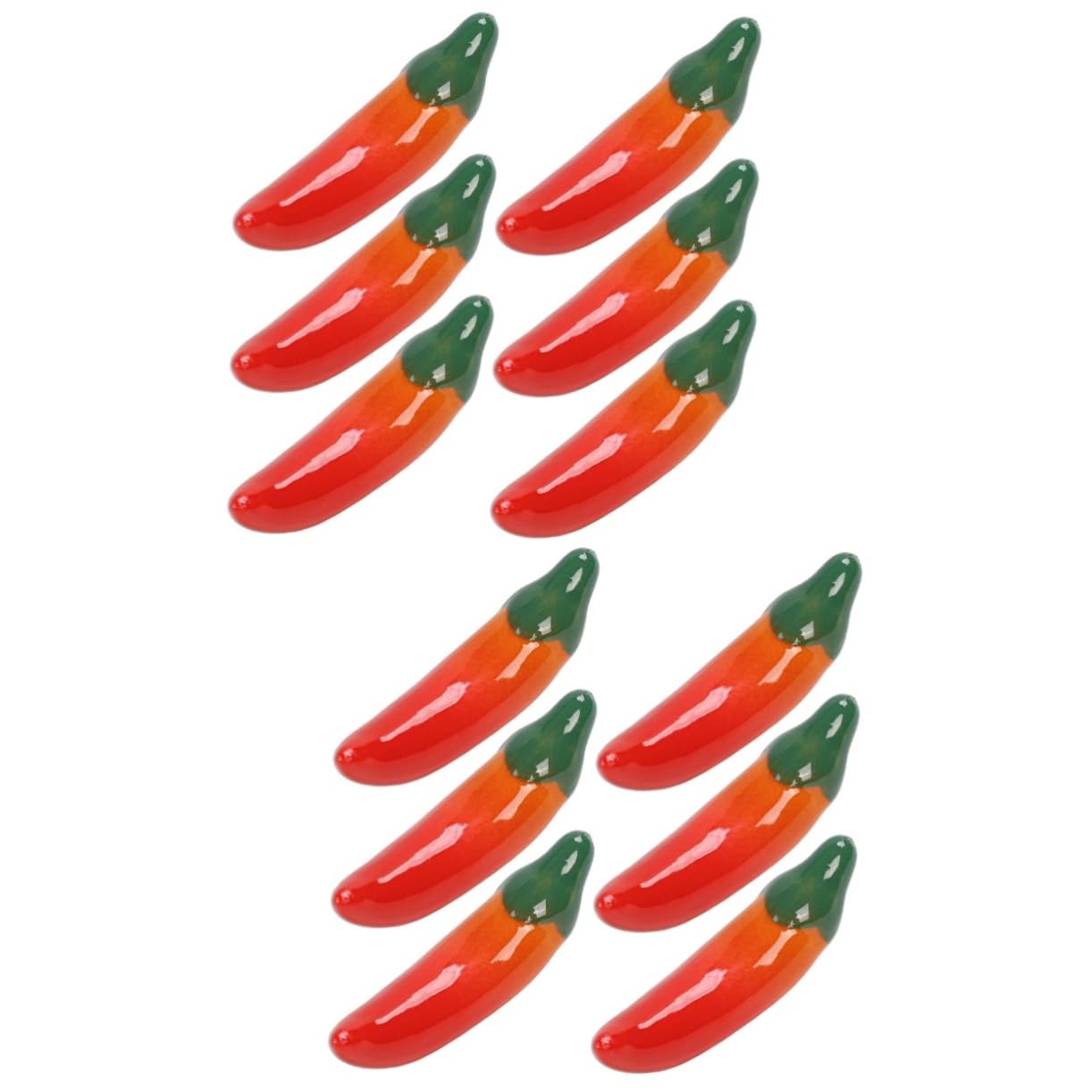 MRKU Poggia Bacchette, Porta Bacchette da Ristorante, 12 Pezzi, Supporto in Ceramica, Porta cucchiai in Ceramica, Posate Rosse e Carine