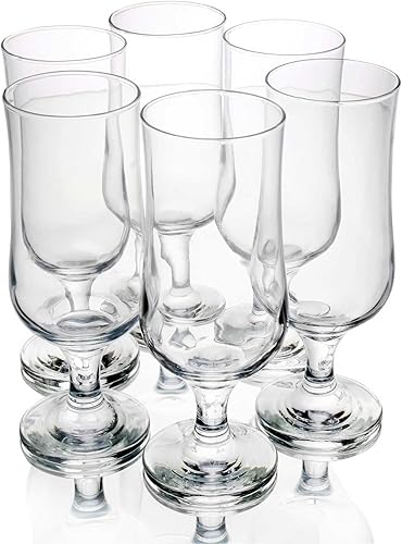 Miniatura 4 de TINSELGLASS Juego de 6 vasos altos, vasos altos para beber agua, jugo, cócteles, cerveza y más, vasos altos de cóctel, vasos altos de 13 onzas,