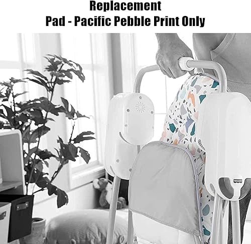 Miniatura 3 de Almohadilla de repuesto para columpio Fisher-Price Take-Along - HBD71 - Funda de asiento acolchada de repuesto - Estampado de guijarros del Pacífico