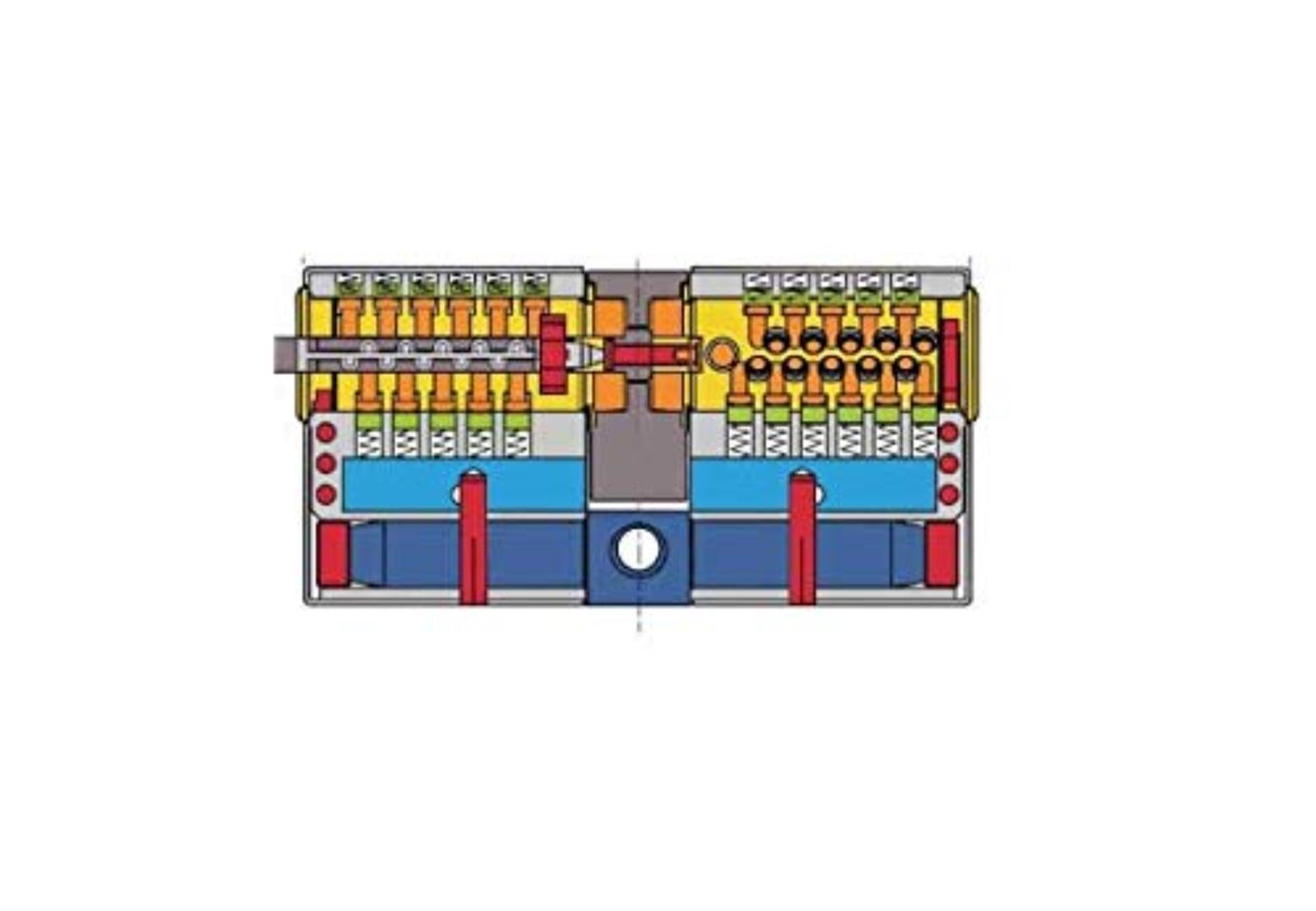 Vachette RADIALis - Cylindre de Serrure Débrayable SYNKRO 32,5x32,5 mm Inox, Sécurité Maximale, pour Porte extérieure, porte d'entrée - 4 Clés Incopiables, Carte de Propriété