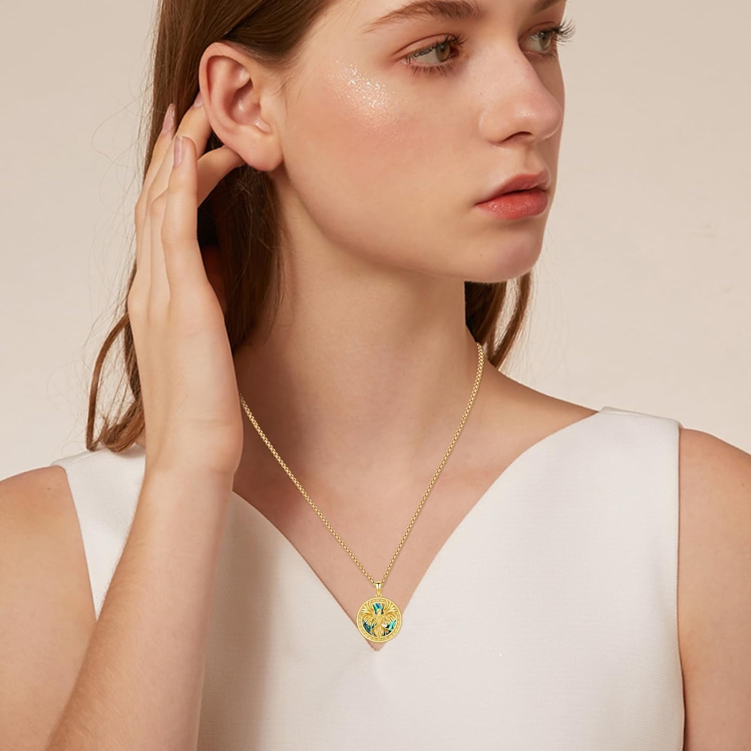 Phoenix Necklace 925 Sterling Silver Oxidized vintage Celtics Necklace Phoenix Rising Crystal Necklace Pendant Phoenix Jewelry Gifts for Women Men - Image 6