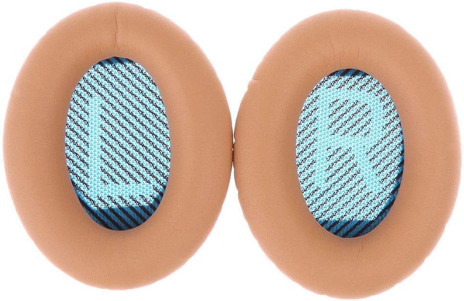 Rhinenet Ear pads Earpads Cushion for BOSE QC15 QC2 QC15 QC25 Headphones Replacement (Khaki + Blue)